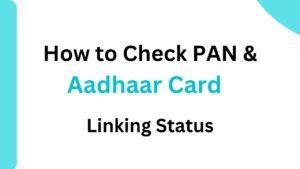 Check PAN and Aadhaar