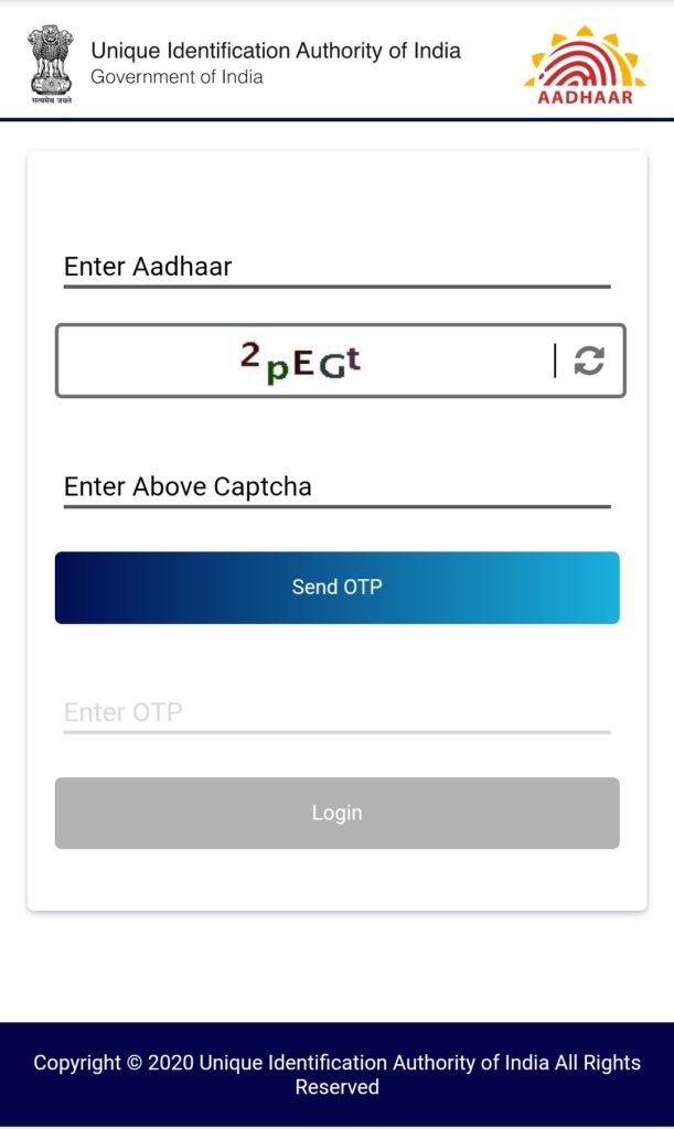 Aadhar Card Update